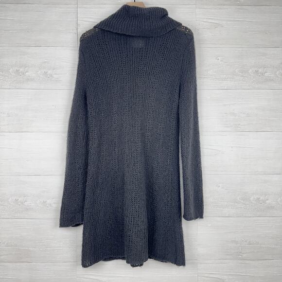 Wooden Ships Sweater Dress Size M / L Gray Cowl Neck Wool Mohair Blend Whimsycal - Picture 6 of 14